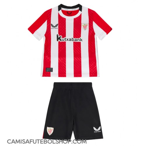 Camisa de time de futebol Athletic Bilbao Replicas 1º Equipamento Infantil 2024-25 Manga Curta (+ Calças curtas)